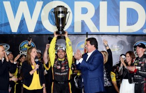 Matt Crafton celebrates his second NASCAR camping World Truck Series championship (photo - NASCAR via Getty Images)