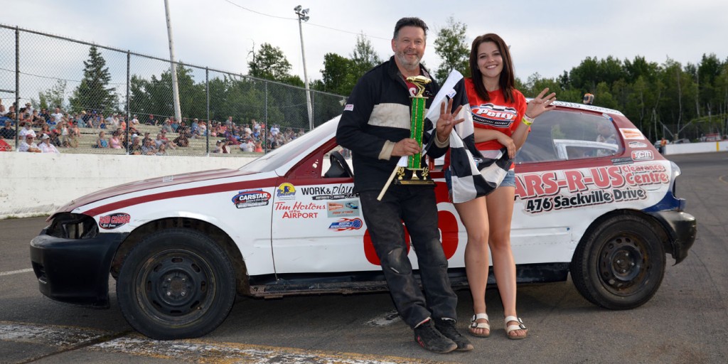 Tim Webster won the mini stock feature (photo - Ken MacIsaac)